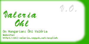 valeria ohl business card