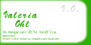 valeria ohl business card